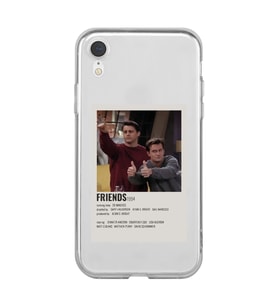 Iphone XR Uyumlu Friends Tasarımlı Şeffaf Telefon Kılıfı