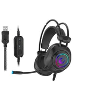 RAMPAGE RM-K19 RAGING PLUS Siyah USB 7,1 RGB LEDLİ OYUNCU KULAKLI