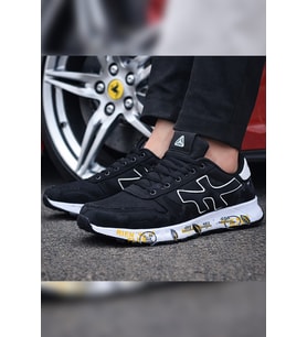 Mc Jamper 2444 Erkek Klasik Sneaker Siyah - Beyaz
