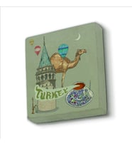 Galata Kulesi Baskılı Doğaltaş  Magnet(KRT-026)