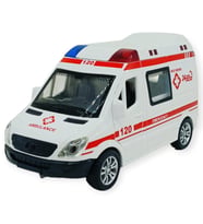 Ambulans Arabası Işıklı Sesli Sürtmeli Plastik 15cm