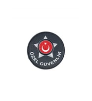 Özel Güvenlik Yuvarlak Pvc Arma (Siyah)