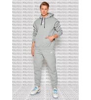 Nike Club Fleece Zeus Tape Graphics Track Suit Kapüşonlu Şardonlu Eşofman Takımı Gri