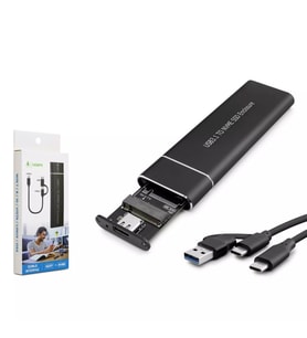 Hadron HDX1768 NVMe M.2 SSD Harddisk Kutusu Type-C 3.1 - 10Gbps JMS583 Chip (Siyah)