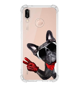PrintiFy Huawei Mate 20 Lite Uyumlu Köpek 2 Baskılı Şeffaf Köşe Korumalı Antişok Kılıf