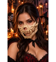 Dişli Canavar Ağız Maskesi Halloween Cadılar Bayramı Korku Cosplay Parti Kostüm Aksesuarı 17 cm