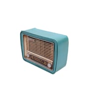 Dekoratif Metal Radyo Kumbara 1510B-1666 (Beyaz)