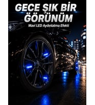 Araç Sibop Işığı 4'lü Set Otomatik Yanan LED Lastik Aksesuarı