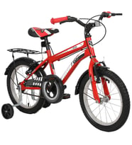 TuffY'S Tec Plus 16" Jant Vitessiz V-fren Çocuk Bisikleti Yan Tekerlekli Seleli (Kırmızı)