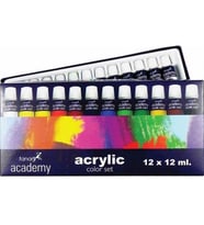 FANART AKRİLİK BOYA SETİ ACADEMY 12ML X 12 ADET Ücretsiz Kargo