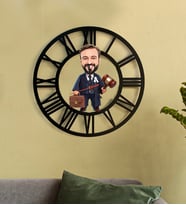 Kişiye Özel Avukat Karikatür 3D Ahşap Mdf Duvar Saati 238