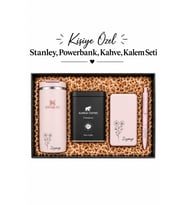 Kişiye Özel Hediye Seti Stanley Termos & Powerbank & Kalem & Kahve Premium Hediye Seti