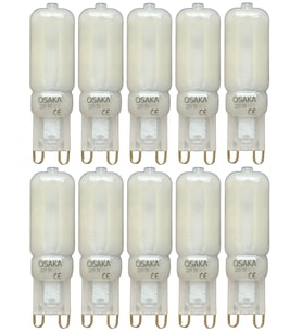 (10 Adet) Osaka Buzlu 5W Beyaz Işık (6500K) G9 Duylu Led Kapsül Ampul