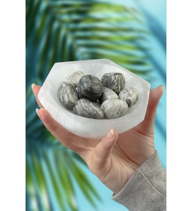 Gri Jasper Taşı Tamburlanmış Kütle - 100 Gram