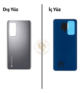 Xiaomi Mi 10T Ay Gümüşü Arka Pil Kapağı Batarya Kapağı Lazer Kesim Back Cover