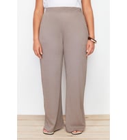 Kadın Yeni Moda Büyük Beden Geniş Paça Uzun Boy Örme Geniş Kesim Örme Pantolon