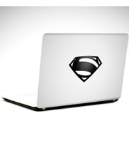 Süperman Siyah Laptop Sticker 19 inch (40,5X27CM)
