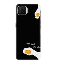 Oppo A73 Kılıf Silikon Desen Özel Seri Dont Touch Duck 1655