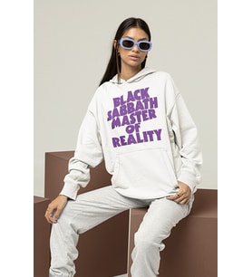 Anime Baskılı Unisex Oversize Black Sabbath Master Of Reality Hoodie