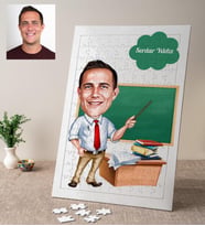 Karikatür Öğretmenler Günü Kişiye Özel Puzzle