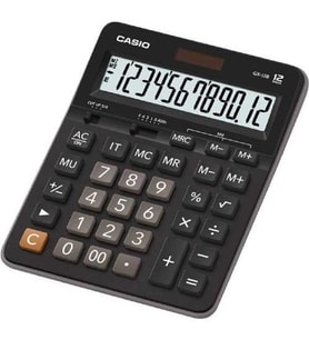 Casio GX-12B 12 Haneli Masaüstü Hesap Makinesi (Siyah)