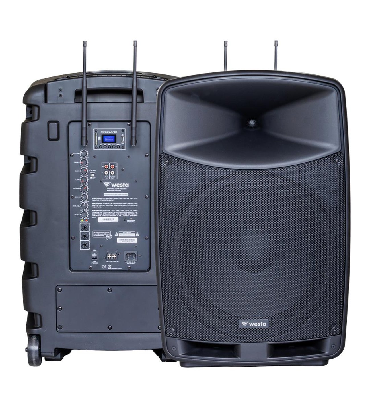 Westa WAP-15505 400Watt 15” Şarjlı Taşınabilir Hoparlör