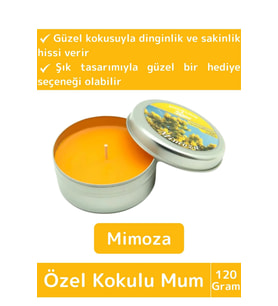 Premium Özel Metal Kutulu Arınma Huzur Meditasyon Yoga Esans Dekoratif Mum Oda Kokusu 120 Gram