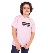 Toontoy Erkek Çocuk Honey Boy Baskılı Tişört (Açık Lila)