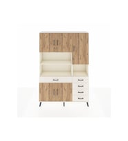 Arges Dolap 9 Raflı 5 Çekmeceli 5 Kapaklı 132x30x195 Aytaşı-Çam/Aytaşı