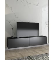 Wood'n Love Toprak 150 Cm Duvara Monte Tv Ünitesi - Siyah / Siyah