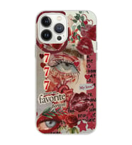 Iphone 15 Pro Uyumlu 777 Aesthetic Kolaj Tasarımlı Şeffaf Telefon Kılıfı