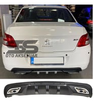 Peugeot 301 Difüzör Arka Tampon Eki 2 Egzoz Çıkışlı Siyah