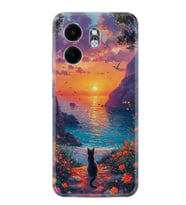 Infinix Smart 9 Kılıf Boutique Baskılı Resimli Manzara Kedi Pcode -096