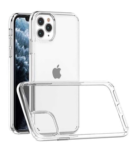 Apple iPhone 11 Pro Max Kılıf Zore Coss Şeffaf Sert Silikon Kılıf (Renksiz)