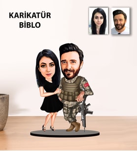 Kisiye Özel Sevgili Evli Karikatür Biblo KB12