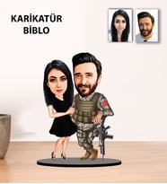 Kisiye Özel Sevgili Evli Karikatür Biblo KB12