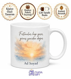 Moral Bozuk Arkadaşa Her Şey Geçecek Yanındayım Destek Kupa Bardak Hediye