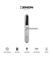 Xenon Smart Akıllı Kapı Kilidi Parmak İzi Dokunmatik Şifre Girişli Gümüş