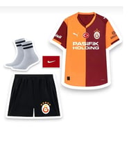 Galatasaray Forma 2025/2026 Sezon KİŞİYE ÖZEL İSİMLİ VE NUMARA BASKILI Çocuk Futbol Forma (Siyah - Kırmızı - Sarı)