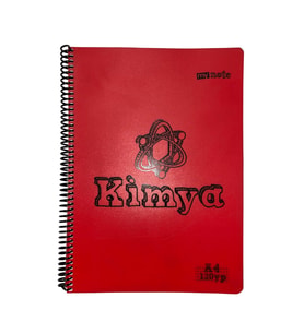 Mynote Kimya Defteri A4 120yp Kareli - Kırmızı (Kırmızı)