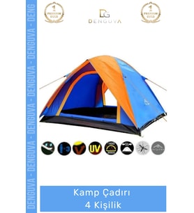 #KampÇadırı Su Geçirmez Pratik Kurulumlu Dayanıklı Geniş İç Hacimli Oxford Kamp Çadırı 4 Kişilik