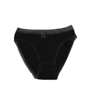 pilelistore Şahinler Kadın İçin Dantel Kenarlı Siyah Renk Bikini Külot B223