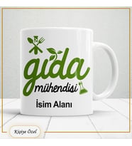 Gıda Mühendislerine Özel İsim Yazılabilir Kupa Bardak – Kişiye Özel Meslek Temalı Hediye-131