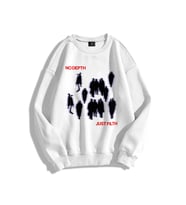 Trendiz Unisex No Depth Bisiklet Yaka Sweatshirt (Beyaz)