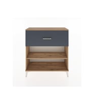 Arges Şifonyer Tek Raflı Tek Çekmeceli 88x30x96 Çam-Antrasit
