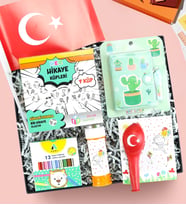 Hikaye Küpleri Oyunu & Köpük Baloncuk & Adel Kuru Boya & Türk Bayrağı & Balon & Defter Seti