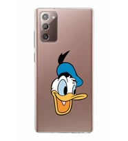 Samsung Galaxy Note 20 Kapak Donald Duck Tasarımlı Şeffaf Silikon Kılıf