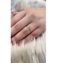 14 Ayar Altın Mini Balık Yüzük (Sarı)