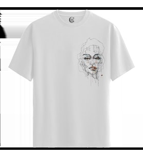 Wired Soul - %100 Pamuklu Kadın Beyaz Tişört - Premium Quality (Siyah - Beyaz)
