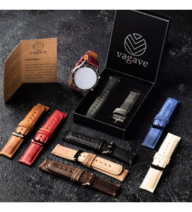 vagave Huawei Watch GT / GT2 / GT2e / GT2pro 46mm Deri Kordon İsme Özel 9 Renk (Kırmızı)